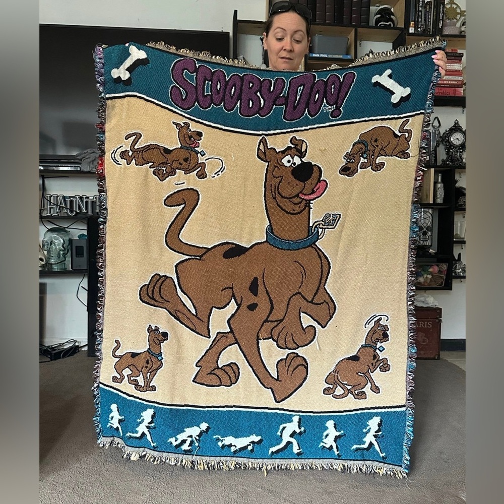 Vintage 1999 The Northwest Company x Cartoon Network Scooby Doo Throw Blanket! - Picture 1 of 9